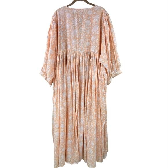 Daughters of India Kyra Maxi Dress Apricot Size XL Floral Boho Romantic - Picture 12 of 13